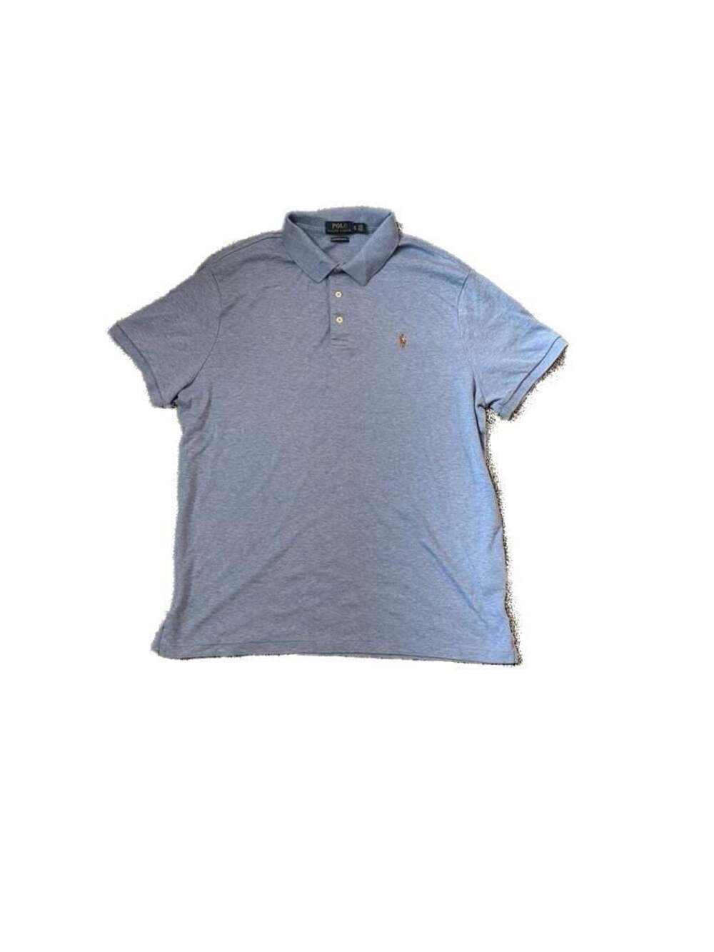 Polo Ralph Lauren Custom Slim Fit Short Sleeve Polo Shirt Light Blue Heather Siz